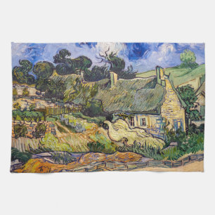 Vincent Van Gogh - Strohdächer in Cordeville Geschirrtuch