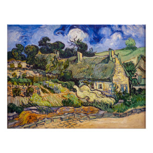 Vincent Van Gogh - Strohdächer in Cordeville Poster