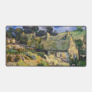 Vincent Van Gogh - Strohdächer in Cordeville Schreibtischunterlage