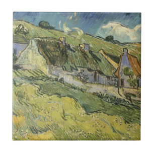Vincent van Gogh - Strohdachhäuser Fliese