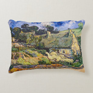 Vincent Van Gogh - Strohdachhäuser in Cordeville Dekokissen