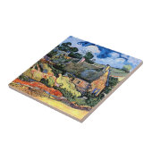Vincent Van Gogh - Strohdachhäuser in Cordeville Fliese (Seite)