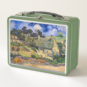 Vincent Van Gogh - Strohdachhäuser in Cordeville Metall Brotdose