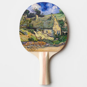 Vincent Van Gogh - Strohdachhäuser in Cordeville Tischtennis Schläger