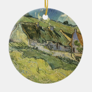 Vincent van Gogh - Strohdachhäuser Keramikornament