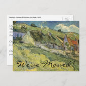 Vincent van Gogh - Strohgepflasterte Hütten Ankündigungspostkarte (Vorne/Hinten)