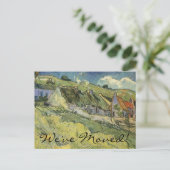 Vincent van Gogh - Strohgepflasterte Hütten Ankündigungspostkarte (Stehend Vorderseite)