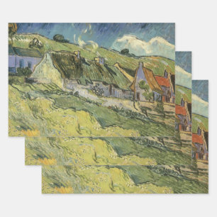 Vincent van Gogh - Strohgepflasterte Hütten Geschenkpapier Set