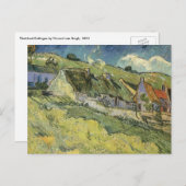 Vincent van Gogh - Strohgepflasterte Hütten Postkarte (Vorne/Hinten)