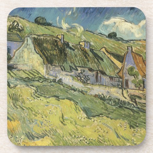 Vincent van Gogh - Strohgepflasterte Hütten Untersetzer (Vorderseite)