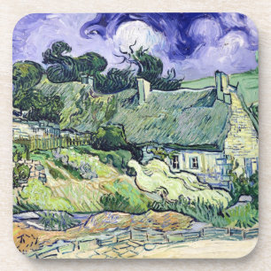 Vincent van Gogh Strohhalme Hütten in Cordeville Getränkeuntersetzer