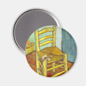 Vincent Van Gogh Stuhl mit Pfeife Magnet (Vorderseite/Rückseite)