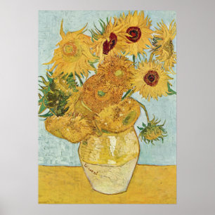 Vincent Van Gogh Sunflower Vase Poster