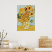 Vincent Van Gogh Sunflower Vase Poster (Küche)