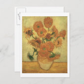 Vincent van Gogh Sunflowers, 1889 Postkarte (Vorne/Hinten)