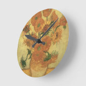 Vincent van Gogh Sunflowers, 1889 Runde Wanduhr (Winkel)
