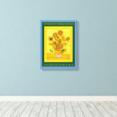 VINCENT VAN GOGH ...SUNFLOWERS Canvas Print Leinwanddruck (Insitu (Holzboden))