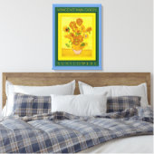 VINCENT VAN GOGH ...SUNFLOWERS Canvas Print Leinwanddruck (Insitu (Schlafzimmer))