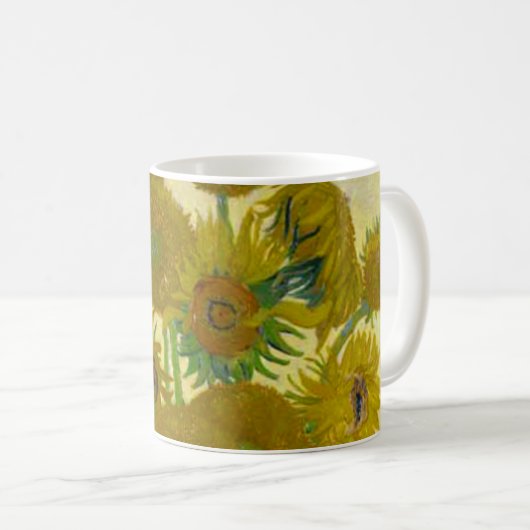 Vincent Van Gogh Sunflowers Kaffeetasse (VorderseiteRechts)