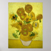 Vincent Van Gogh Sunflowers  Poster (Vorne)