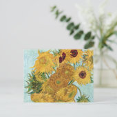 Vincent Van Gogh Sunflowers Postkarte (Stehend Vorderseite)