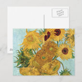 Vincent Van Gogh Sunflowers Postkarte (Vorne/Hinten)