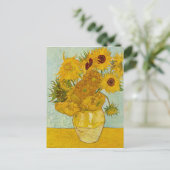 Vincent Van Gogh Sunflowers Postkarte (Stehend Vorderseite)