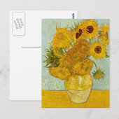 Vincent Van Gogh Sunflowers Postkarte (Vorne/Hinten)