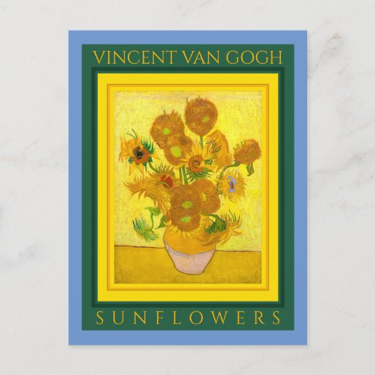 VINCENT VAN GOGH ...SUNFLOWERS ... Postkarte (Vorderseite)