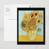 Vincent Van Gogh Sunflowers Postkarte (Vorne/Hinten)
