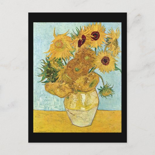 Vincent Van Gogh Sunflowers Postkarte (Vorderseite)