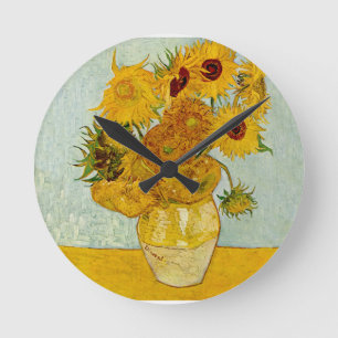 Vincent Van Gogh Sunflowers Runde Wanduhr
