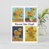 Vincent Van Gogh Sunflowers Serie Einladung (Stehend Vorderseite)