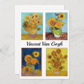 Vincent Van Gogh Sunflowers Serie Einladung (Vorne/Hinten)