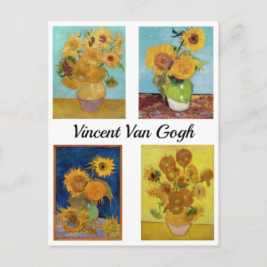 Vincent Van Gogh Sunflowers Serie Postkarte (Vorderseite)