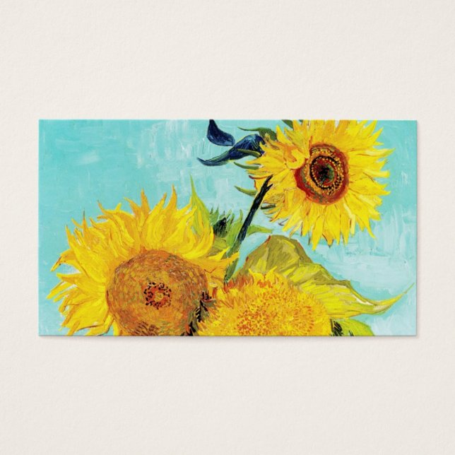 Vincent van Gogh Sunflowers Vase First Türkise (Vorderseite)