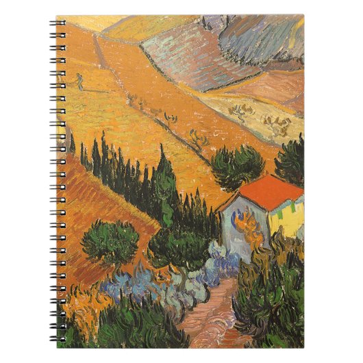 Vincent van Gogh - Tal mit Pflüger Notizblock (Vorderseite)