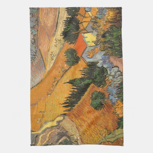 Vincent van Gogh - Tal mit Plowman Handtuch (Vertikal)