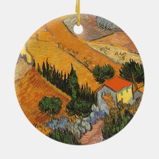 Vincent van Gogh - Tal mit Plowman Keramikornament (Hinten)