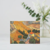 Vincent van Gogh - Tal mit Plowman Postkarte (Stehend Vorderseite)