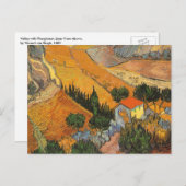 Vincent van Gogh - Tal mit Plowman Postkarte (Vorne/Hinten)