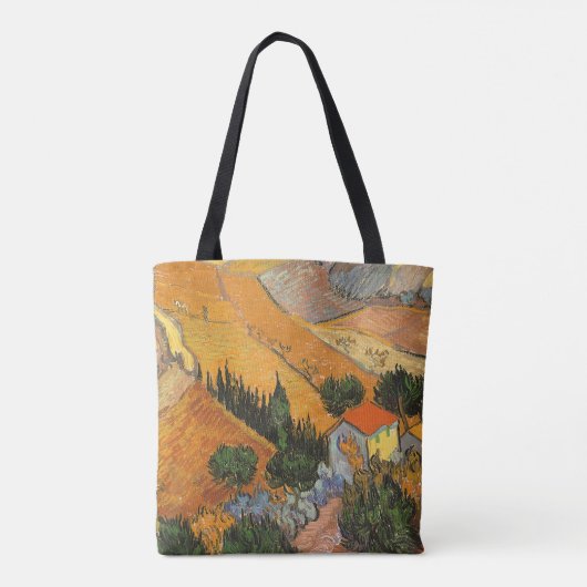 Vincent van Gogh - Tal mit Plowman Tasche (Rückseite)