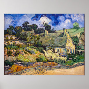Vincent Van Gogh - Thatched Cottages at Cordeville Poster