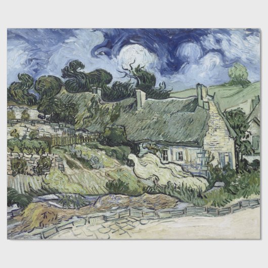Vincent van Gogh Thatched Hütte in Cordeville Geschenkpapier (Flach)