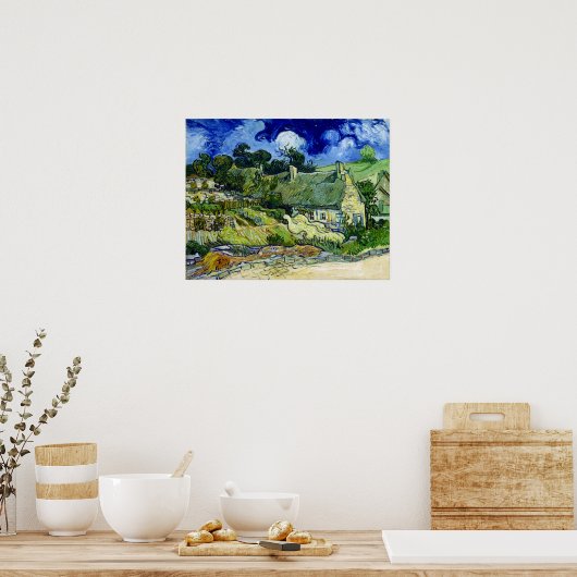 Vincent van Gogh Thatched Hütte in Cordeville Poster (Küche)