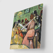 Vincent van Gogh - The Brothel Quadratische Wanduhr (Winkel)