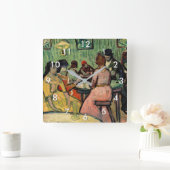 Vincent van Gogh - The Brothel Quadratische Wanduhr (Zuhause)