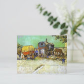Vincent van Gogh- the Caravans - Gypsy Camp Nea Postkarte (Stehend Vorderseite)