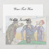 Vincent Van Gogh - The Drinkers - Fine Art Einladung (Vorne/Hinten)