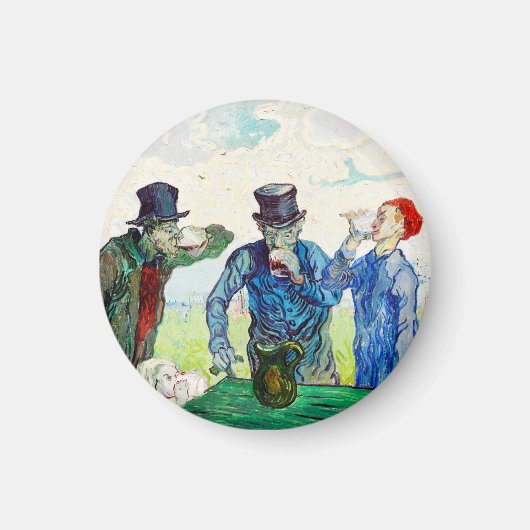 Vincent Van Gogh The Drinkers Fine Art Magnet (Vorne)